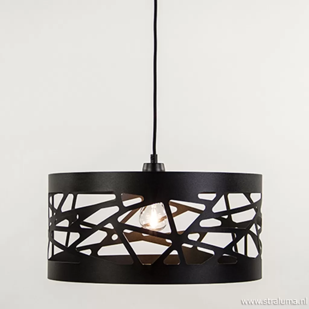 Moderne ronde hanglamp zwart metaal>Straluma Clearance