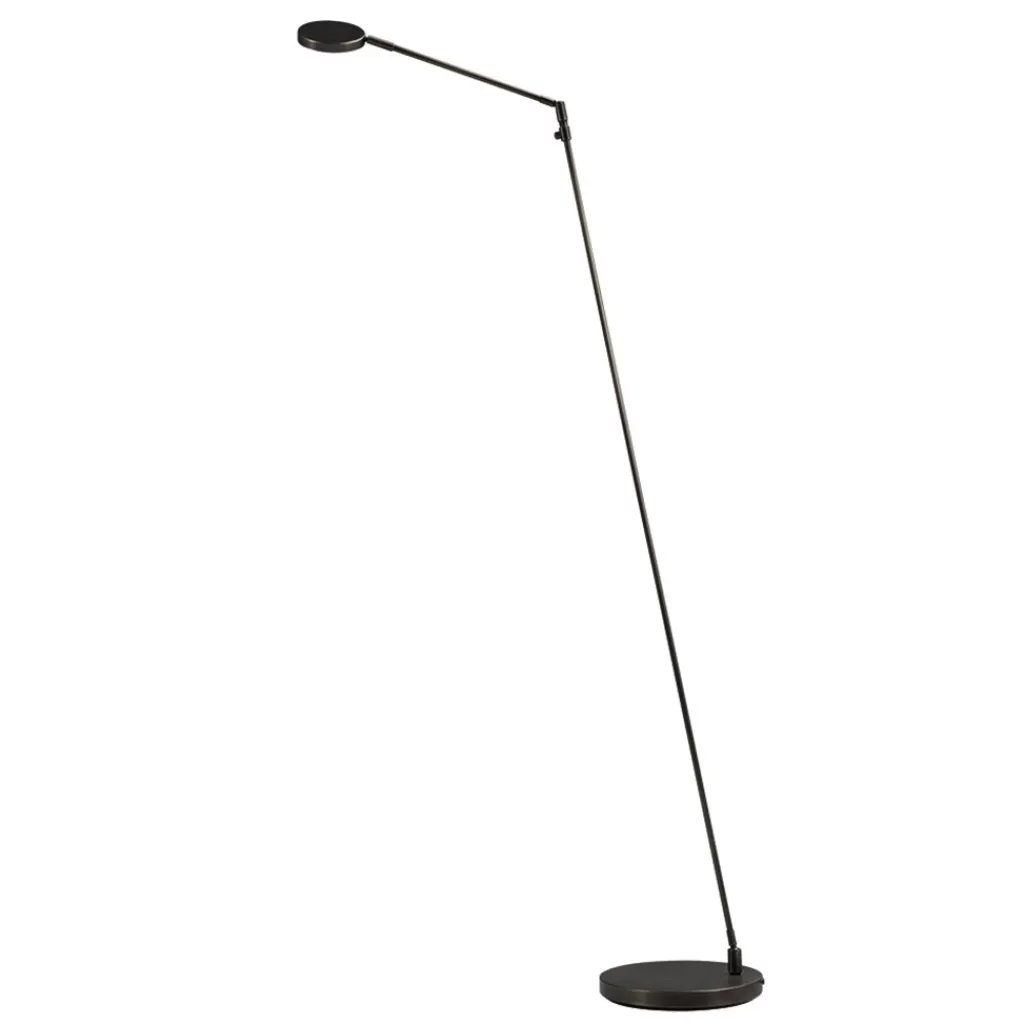 Moderne vloerlamp/leeslamp zwart LED dim-to-warm>Straluma Online