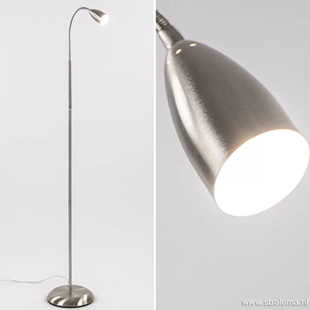 Moderne vloer/leeslamp met touchdimmer>Straluma Hot