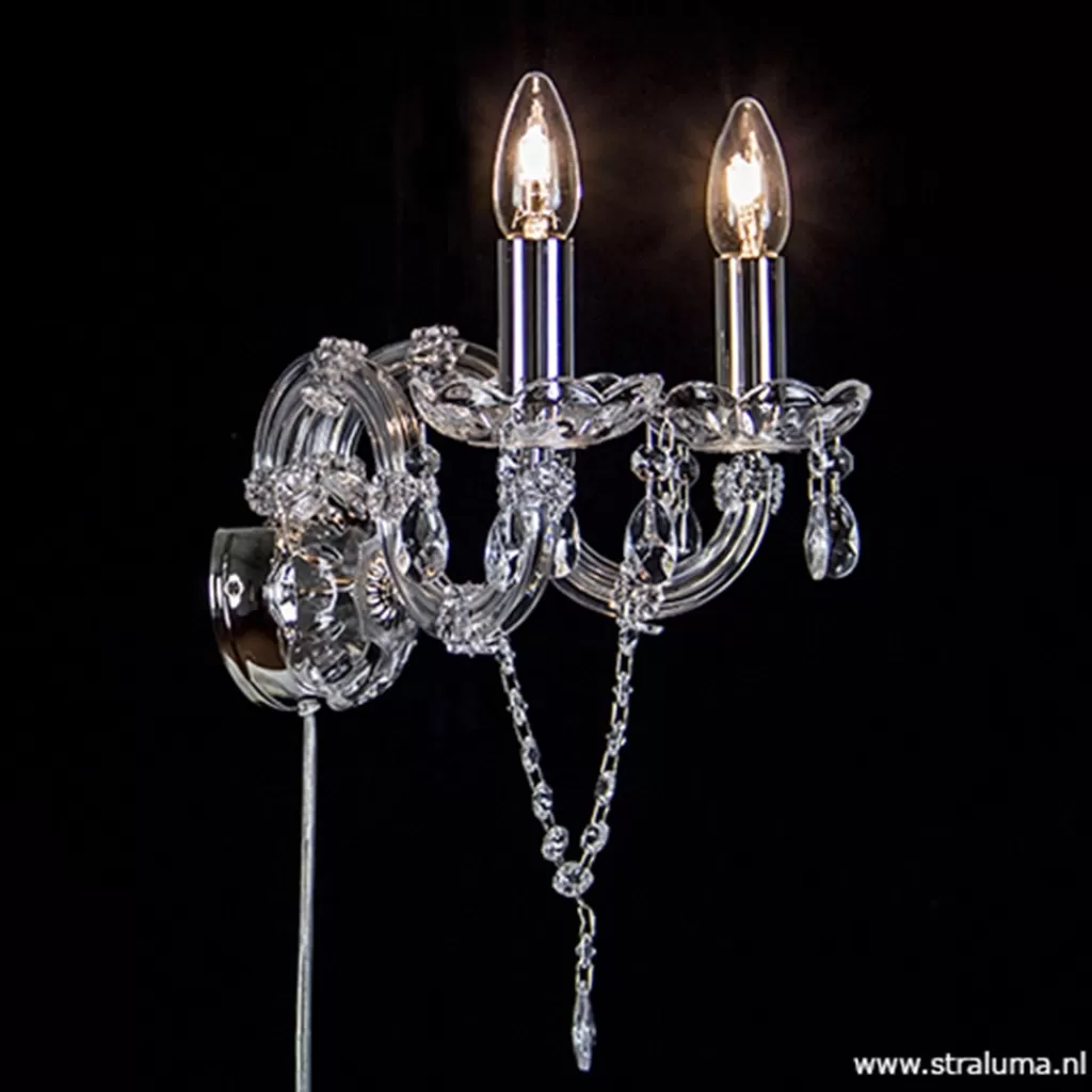 Mooie wandlamp Maria Theresa 2-lichts>Straluma Shop