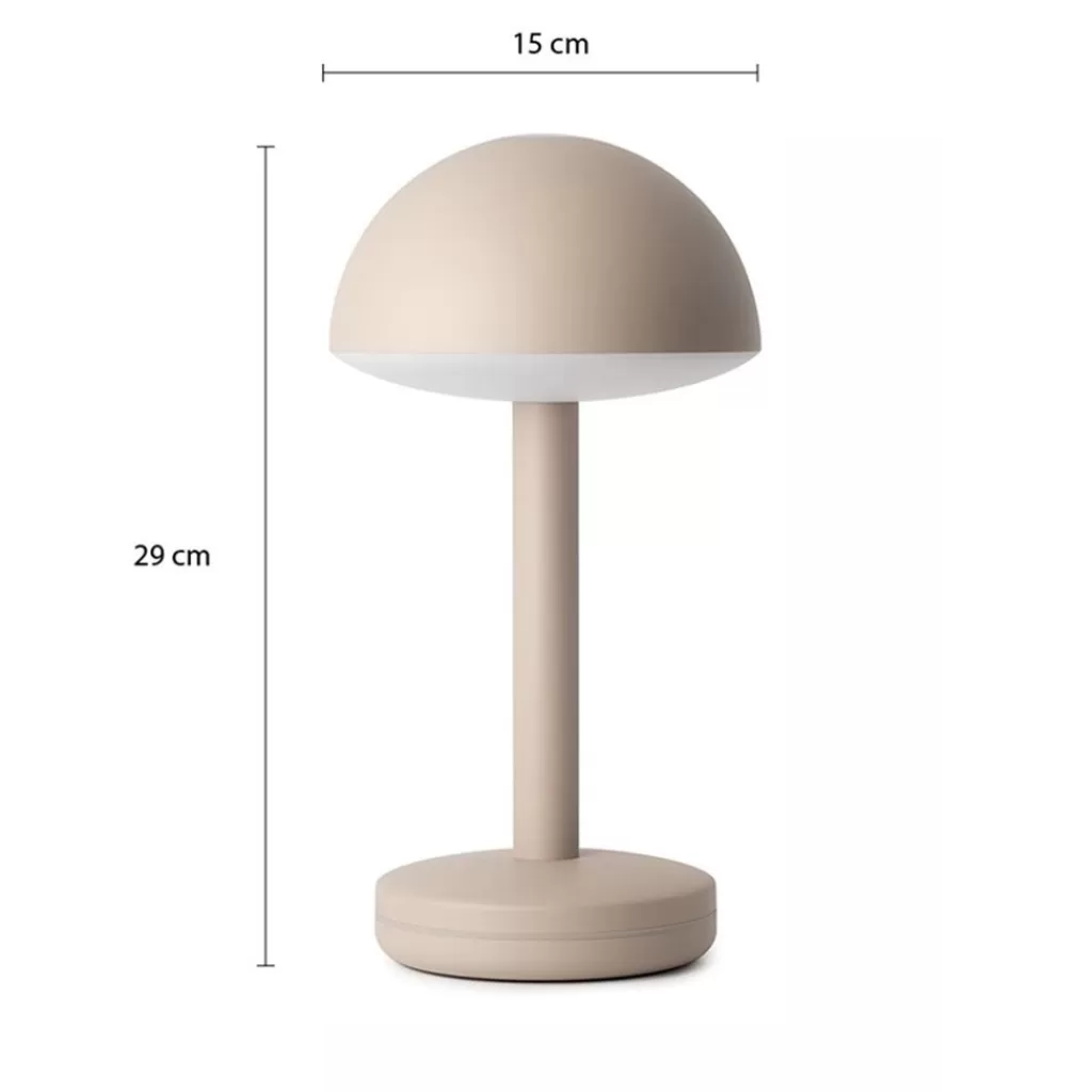 Oplaadbare LED tafellamp beige>Straluma Outlet