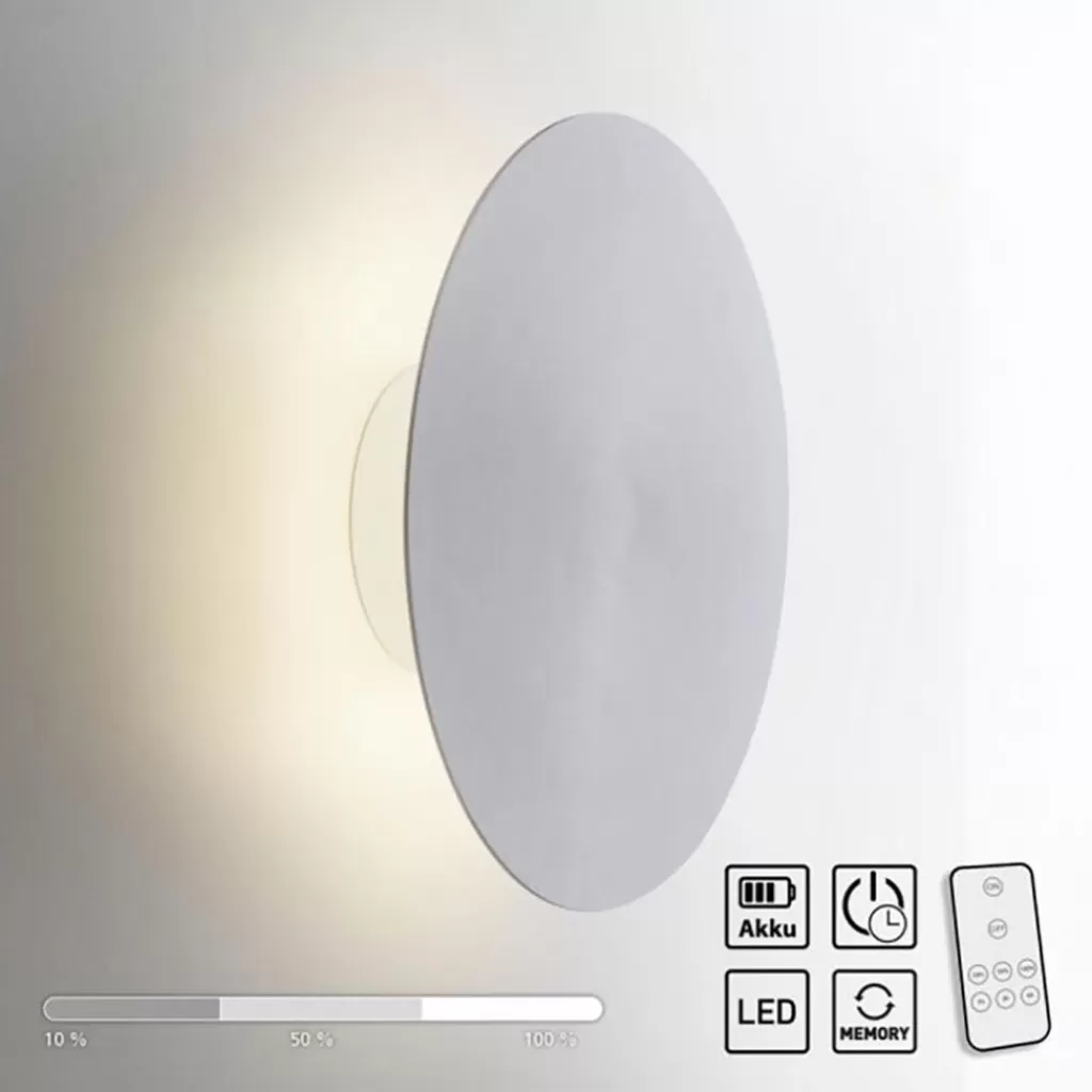 Oplaadbare LED wandlamp op accu aluminium>Straluma New