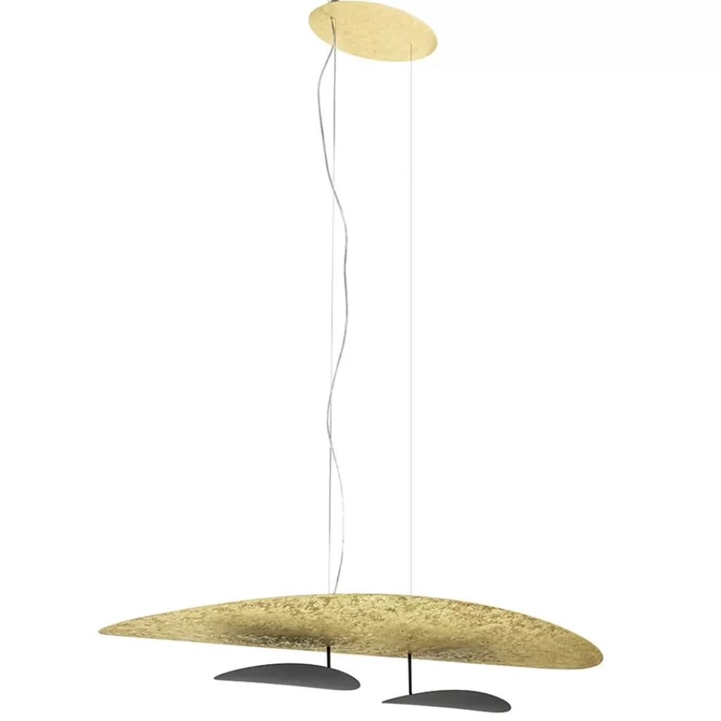 Ovale design LED hanglamp goldleaf met zwart>Straluma Online