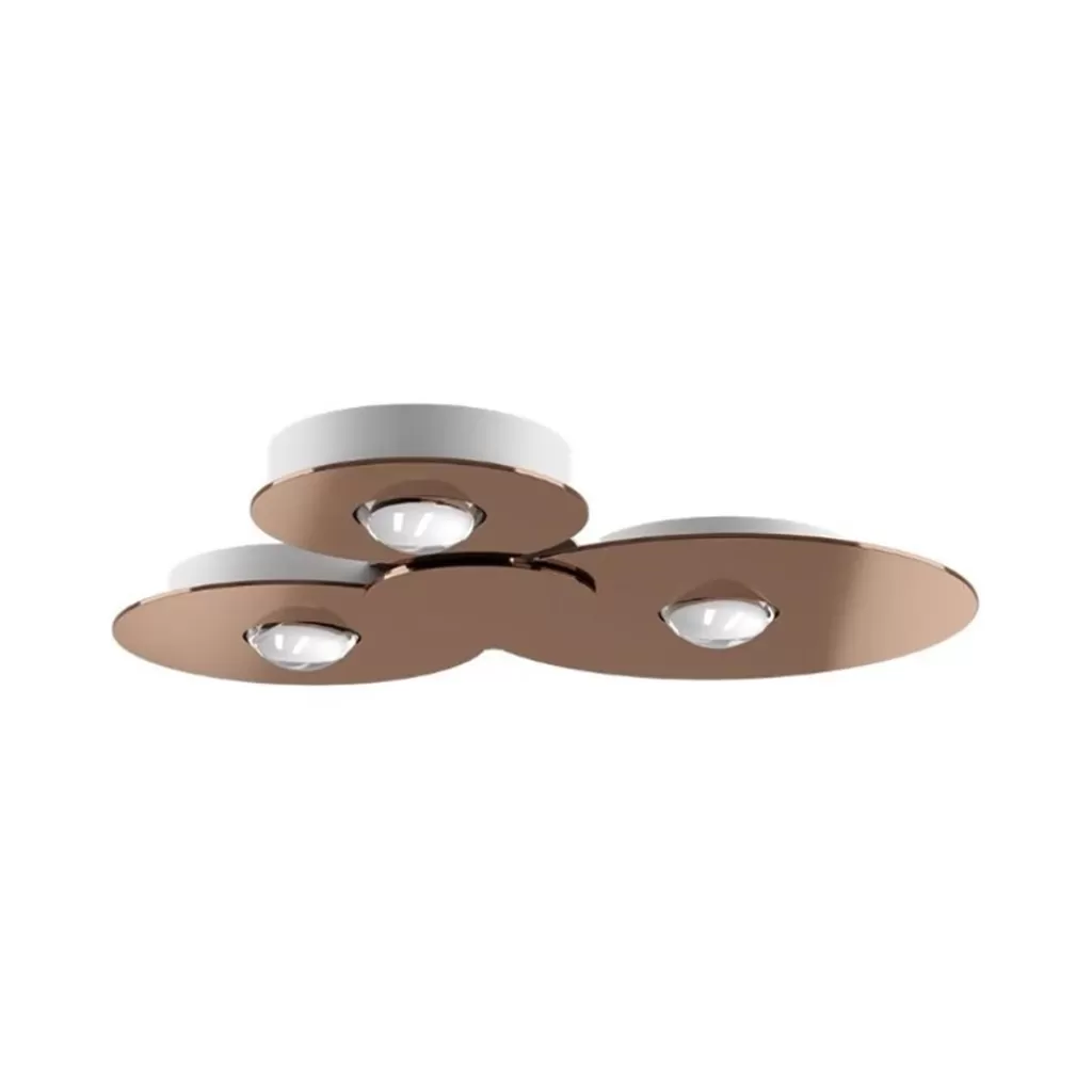 Plafondlamp Bugia Triple glossy bronze>Straluma Shop