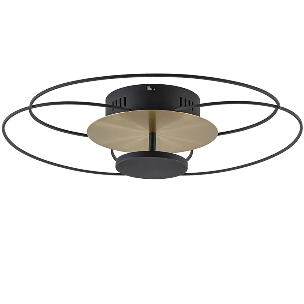 Plafondlamp Fiore zwart/goud 3-step dim>Straluma New