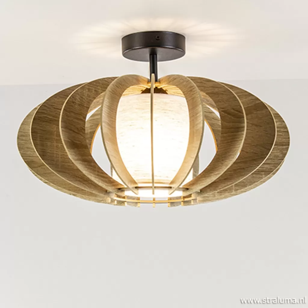 Plafondlamp hout lamellen klein>Straluma Fashion