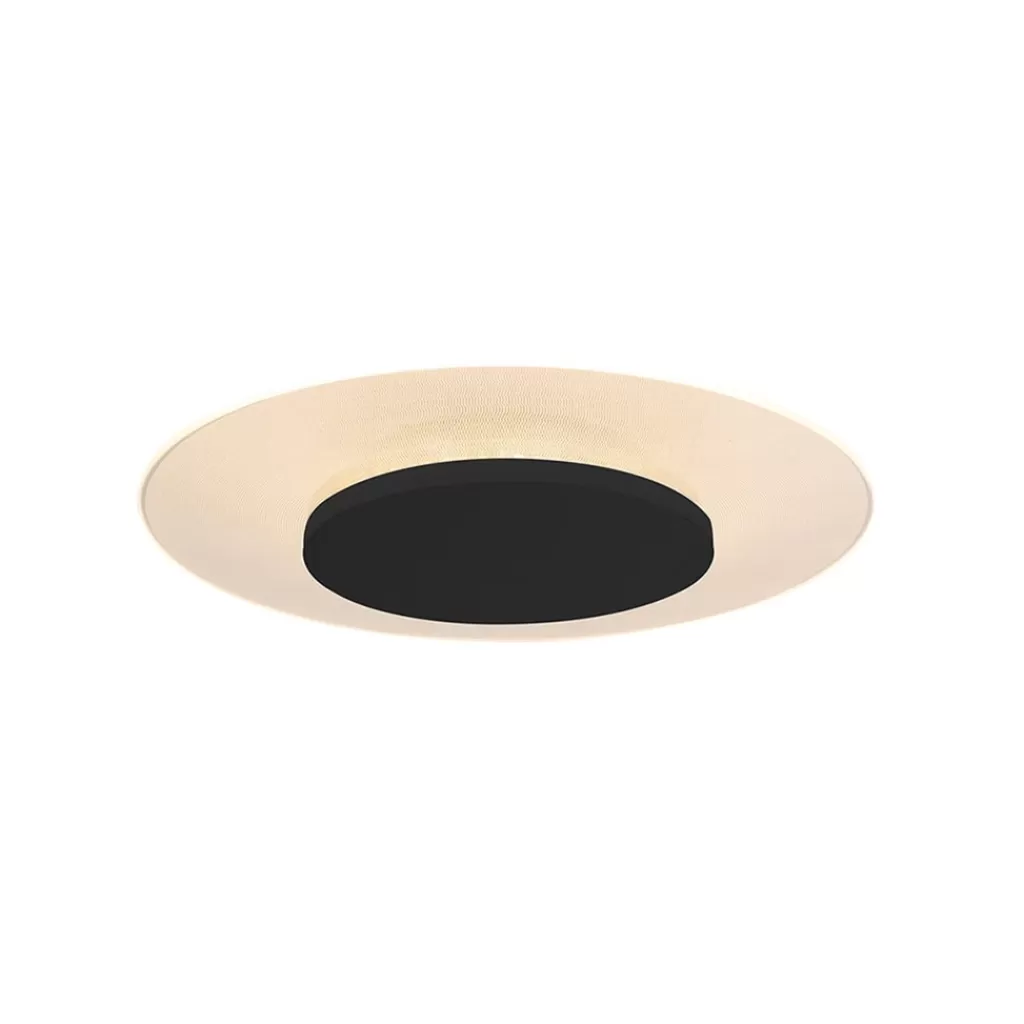 Plafondlamp Lido zwart 29cm indirect>Straluma New