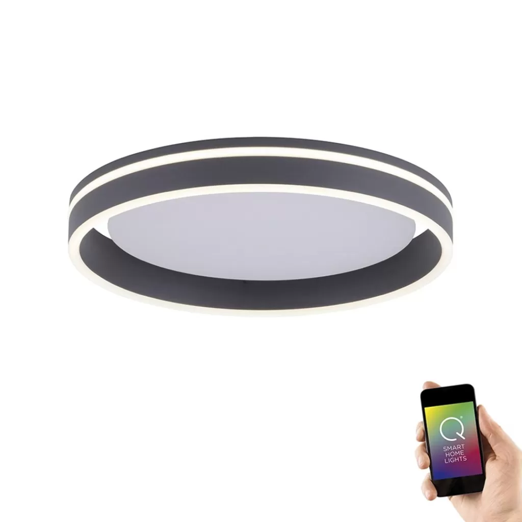 Plafondlamp Q-Vito 40 zwart smart+remote>Straluma Outlet