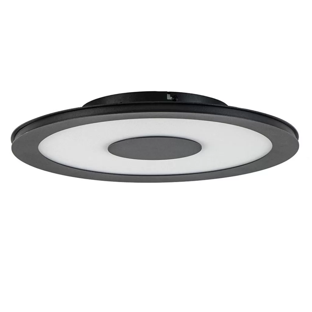 Plafondlamp zwart rond 38cm 3-st.dim.>Straluma Sale