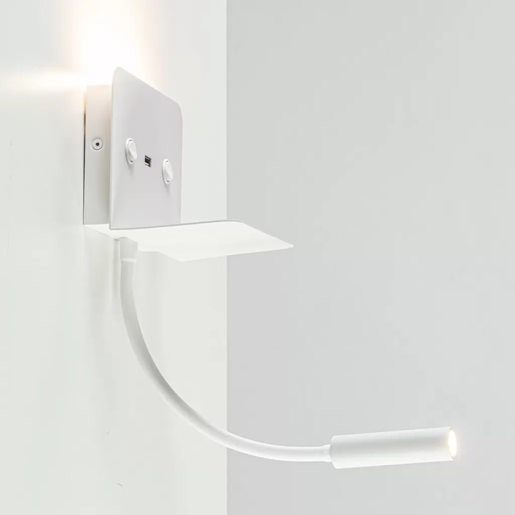 Rechthoekige wandlamp inclusief LED en USB>Straluma Shop