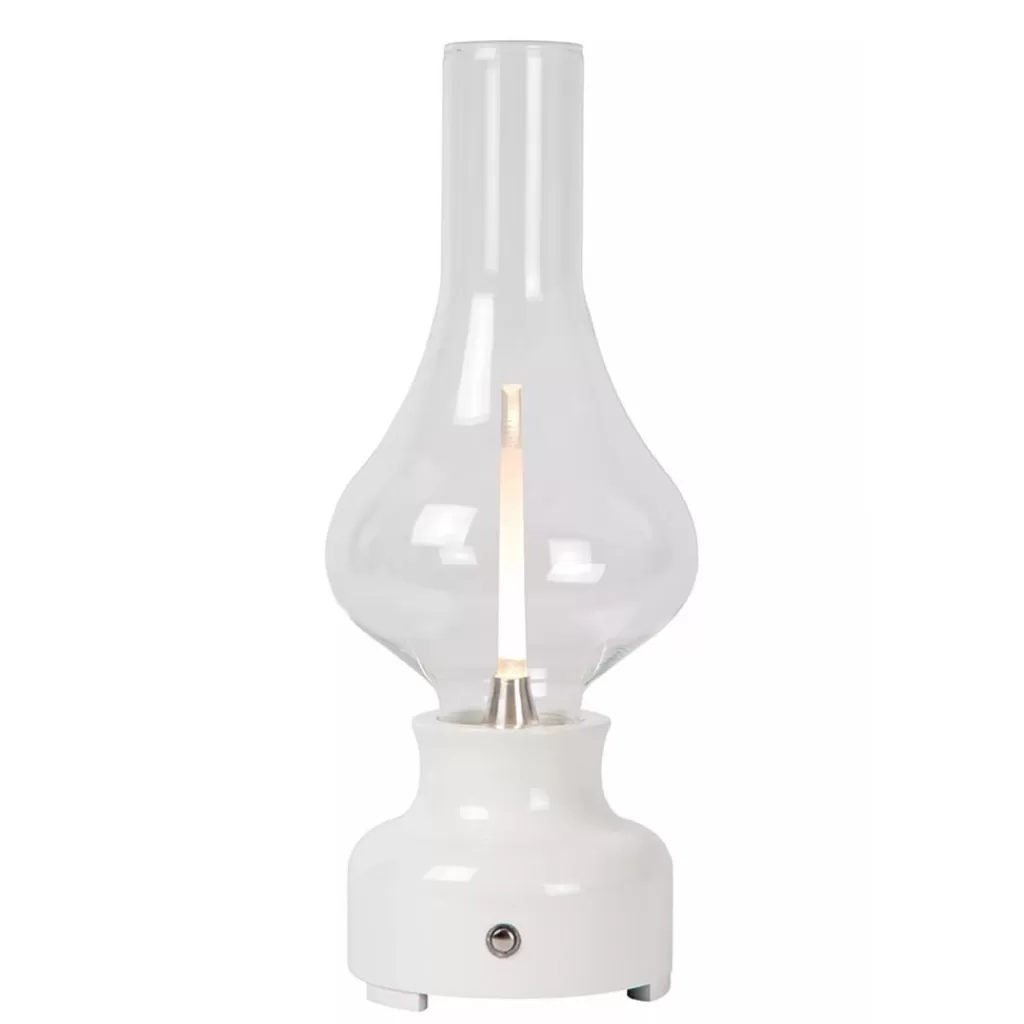 Retro tafellamp olielamp op batterij wit>Straluma Flash Sale