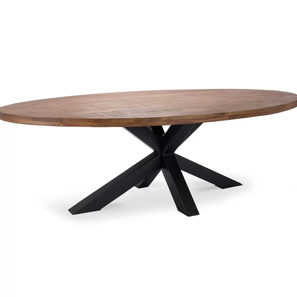 Robuuste eettafel ovaal 240 cm mangohout>Straluma Cheap