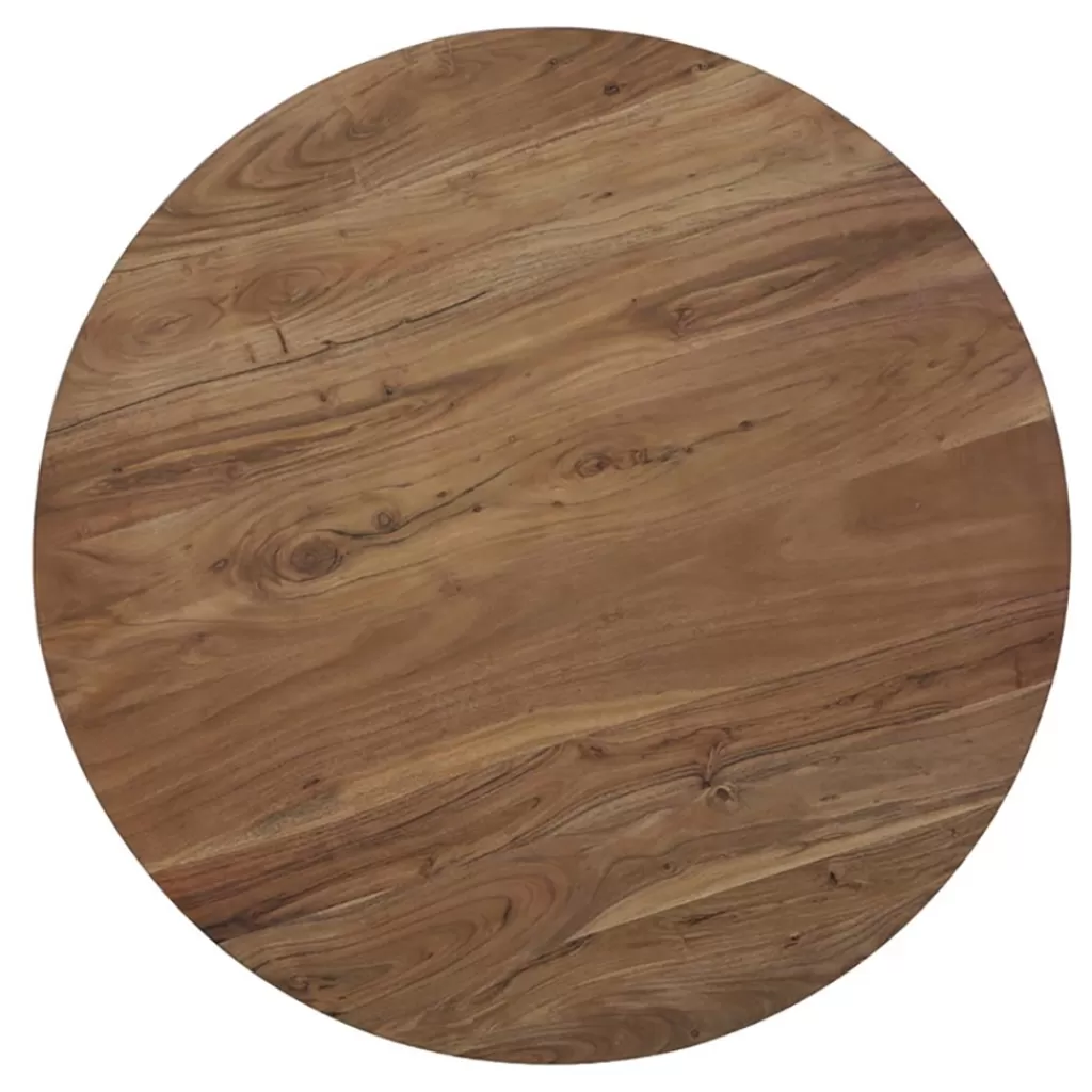 Ronde eettafel acacia hout met zwarte poot Bicoca>Straluma New