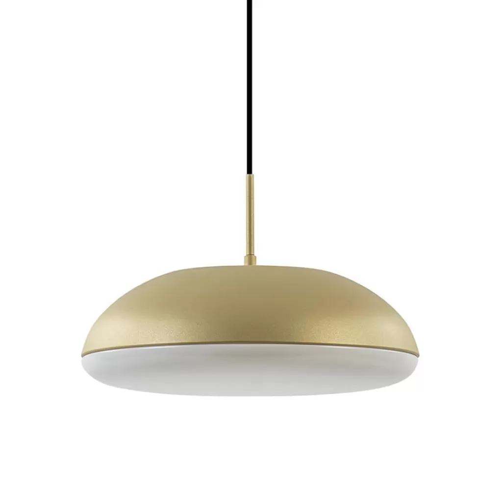 Ronde koepel hanglamp goud met witte kap>Straluma Flash Sale