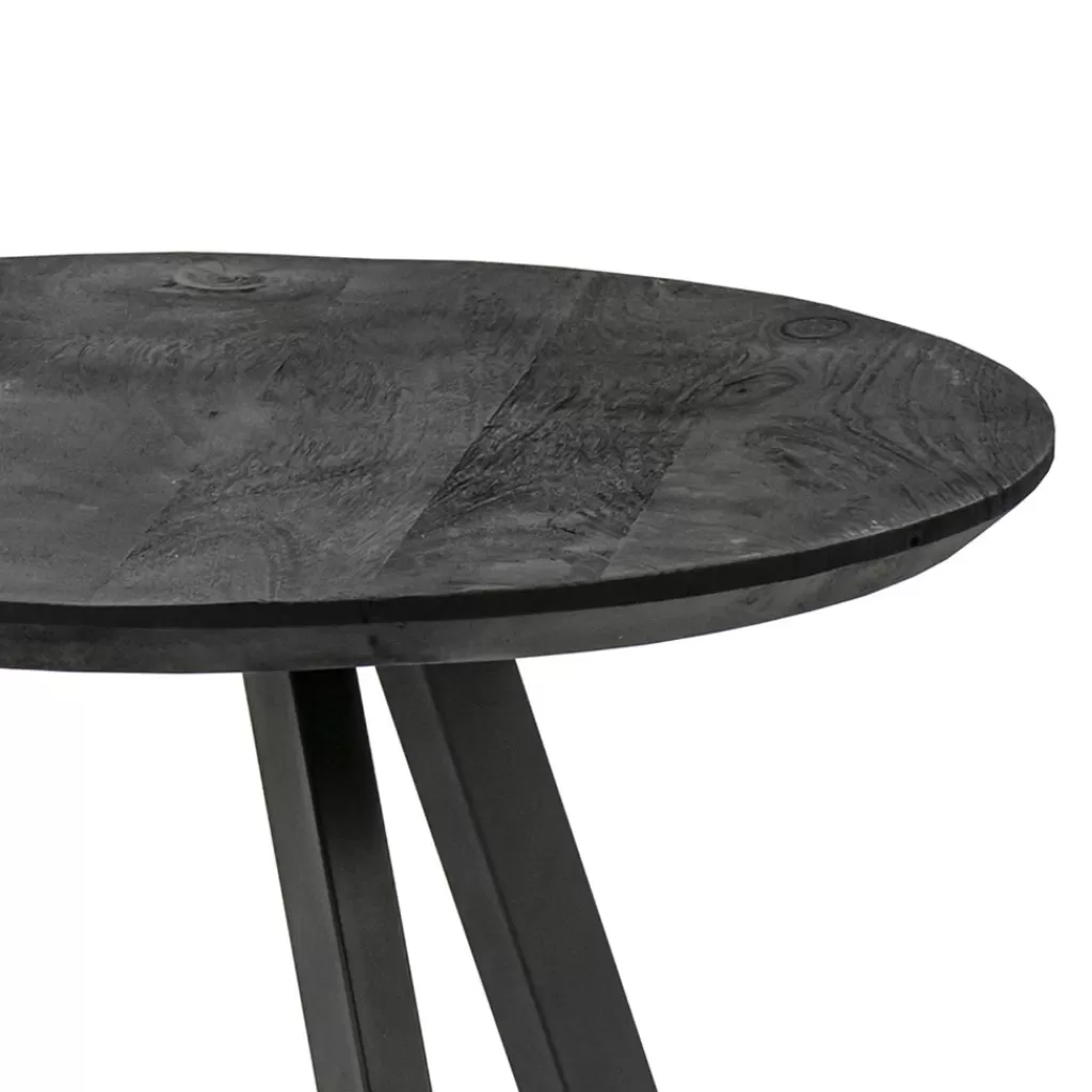 Salontafel rond hout zwart 60 cm>Straluma Clearance