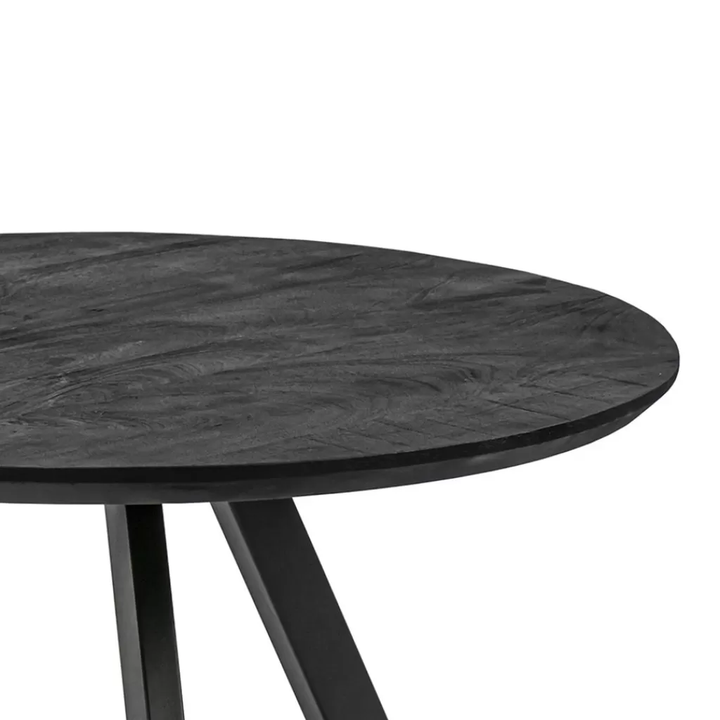 Salontafel rond hout zwart 80 cm>Straluma Best