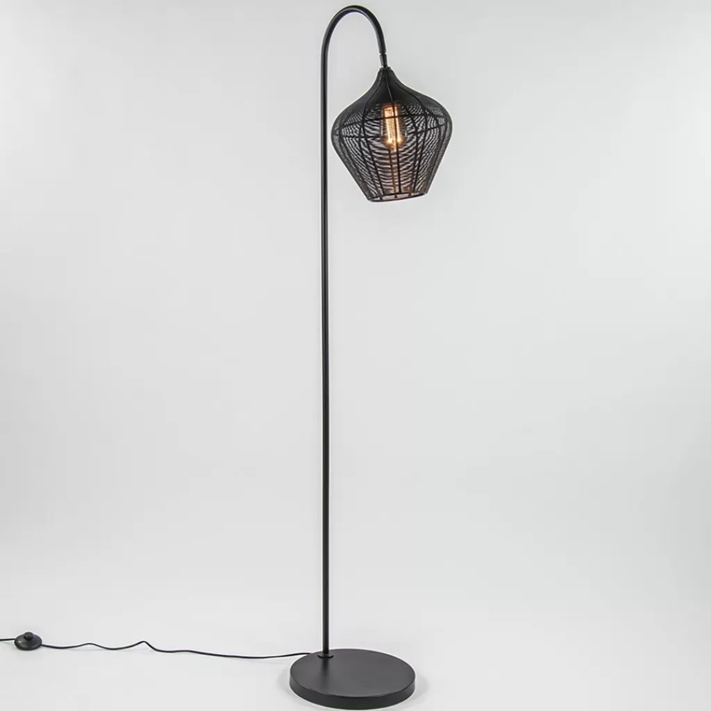 Scandinavische vloerlamp Alvaro mat zwart>Straluma Outlet