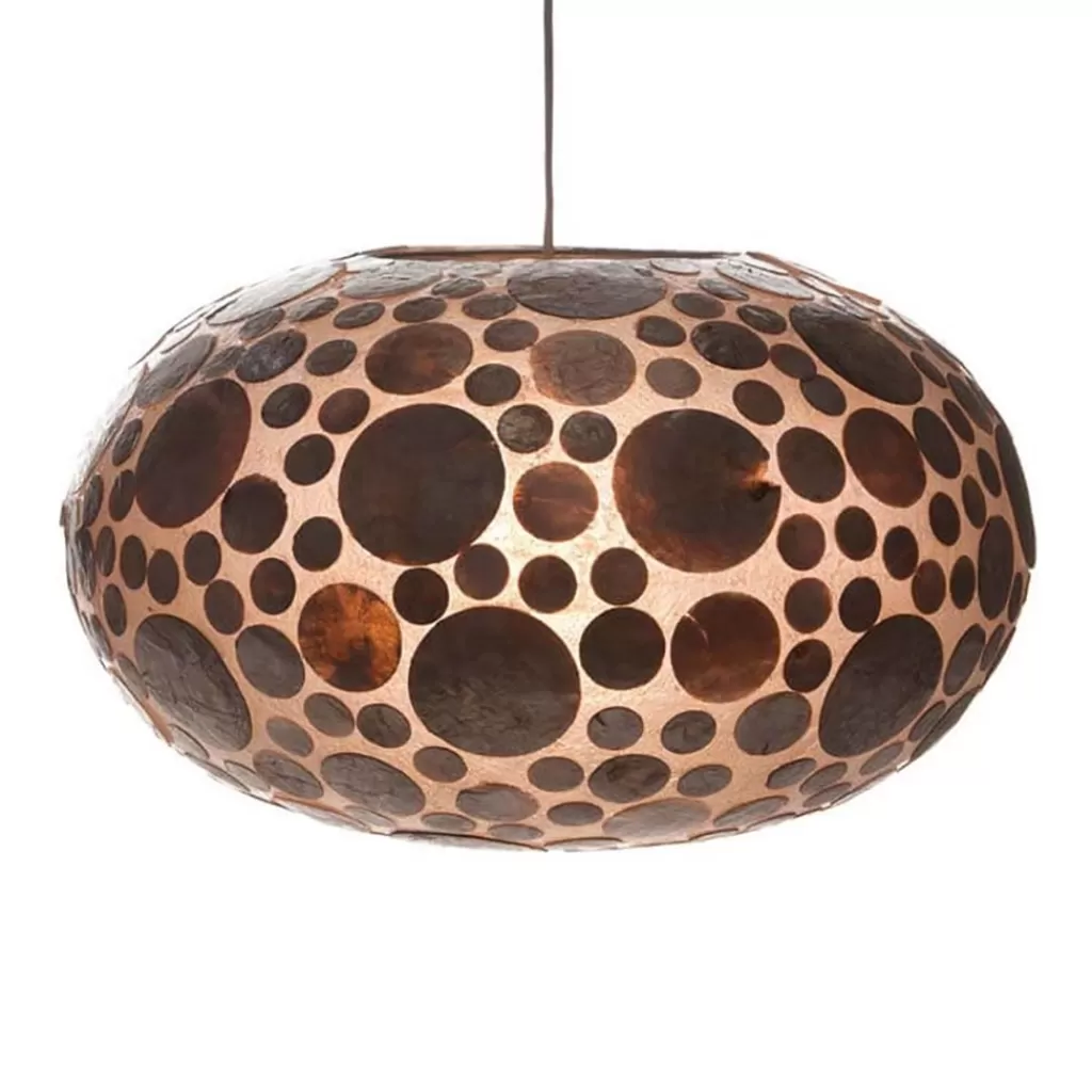 Schelpen hanglamp Ufo coin gold 40cm>Straluma Outlet