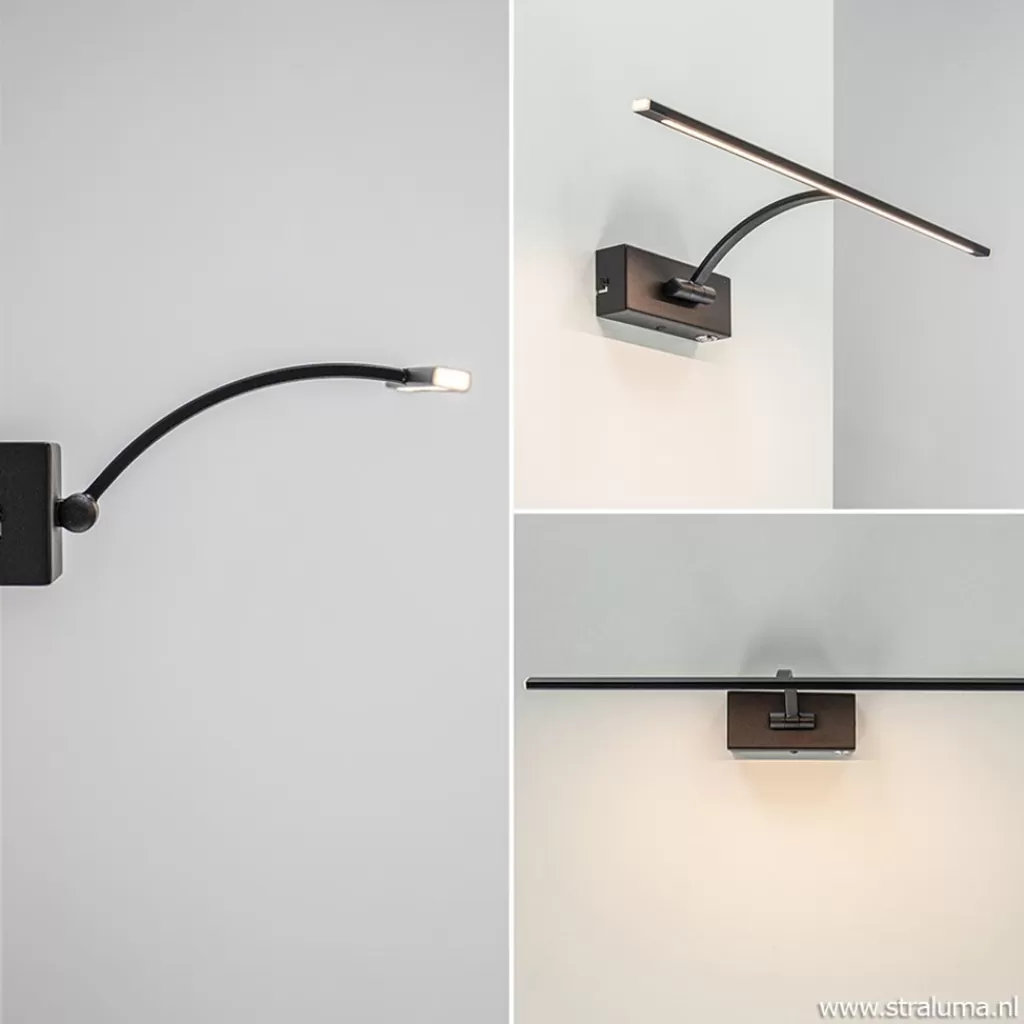 Schilderijlamp zwart 45cm met dimmer>Straluma Online