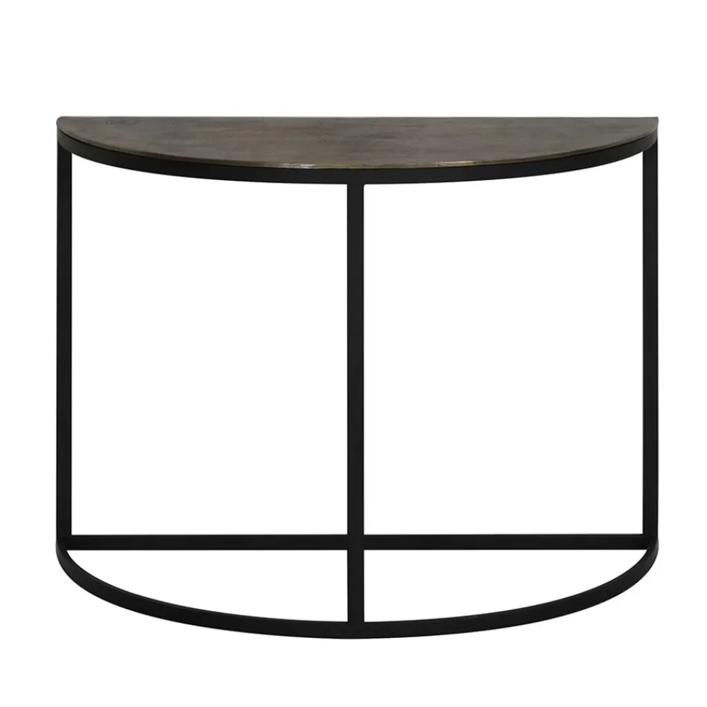 Sidetable Peto antiek brons met zwart 100x42x76 cm>Straluma Outlet