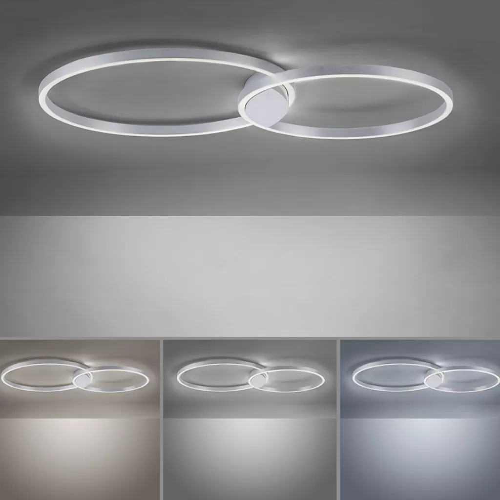 Smart plafondlamp aluminium ringen dimbaar>Straluma Outlet