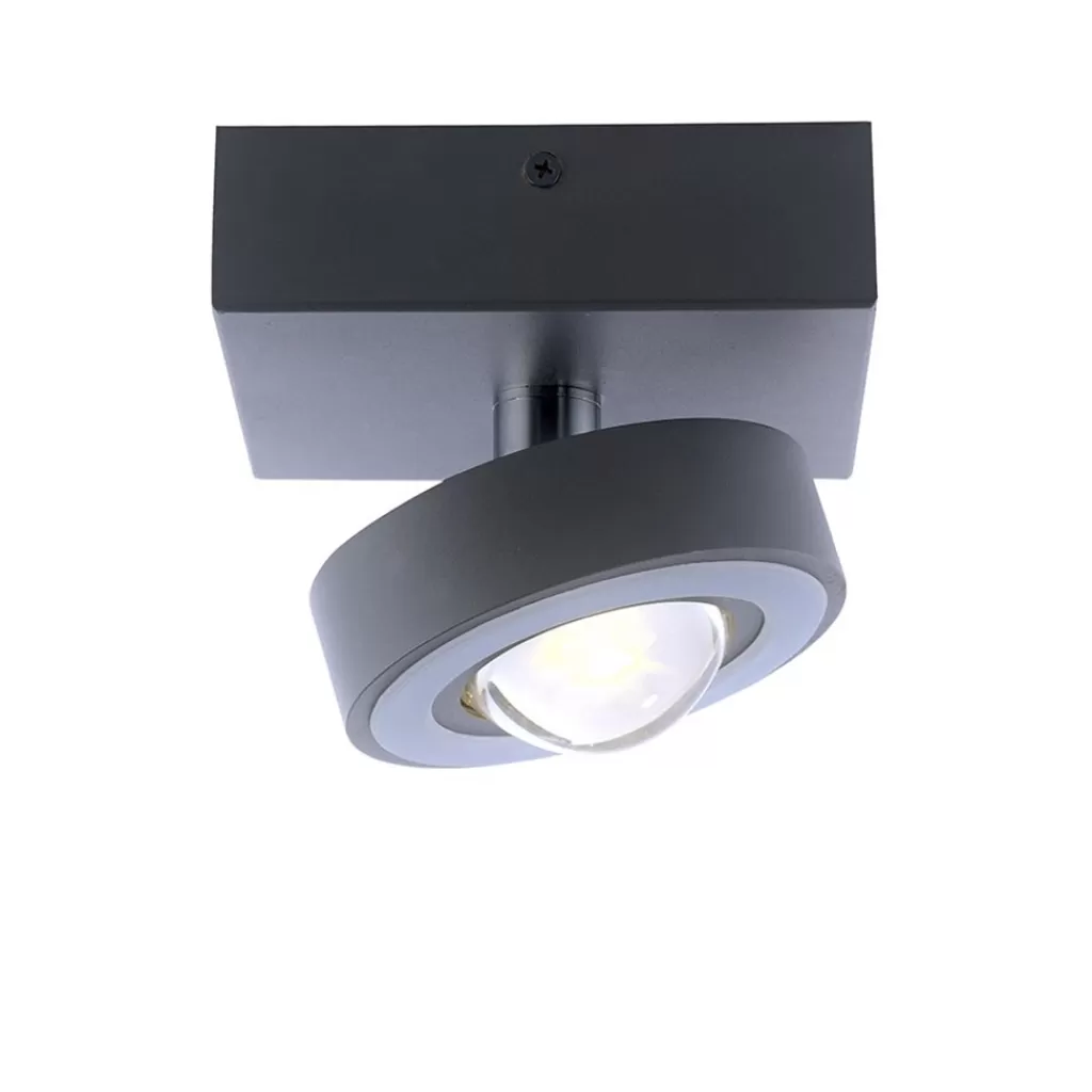 Smart plafondlamp met lens antraciet>Straluma Outlet