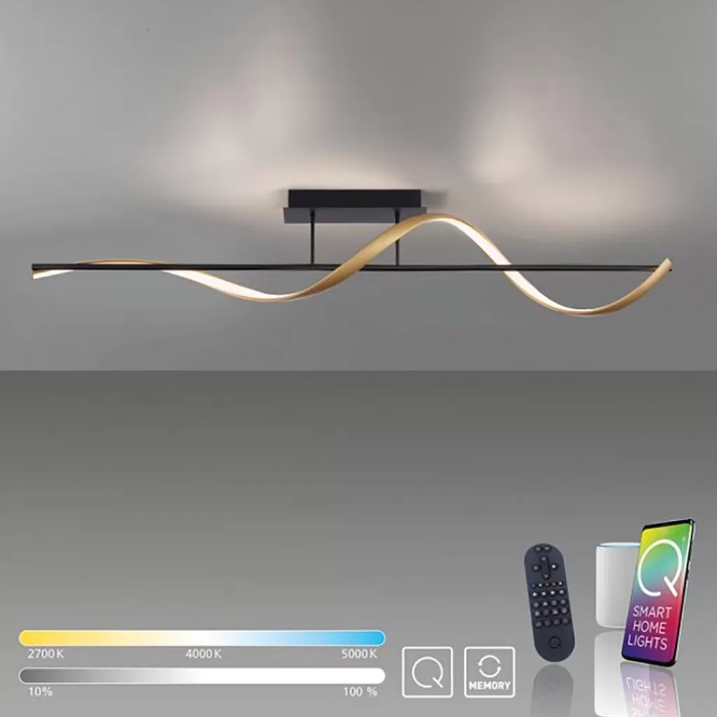 Smart plafondlamp spiraal antraciet/goud>Straluma Cheap