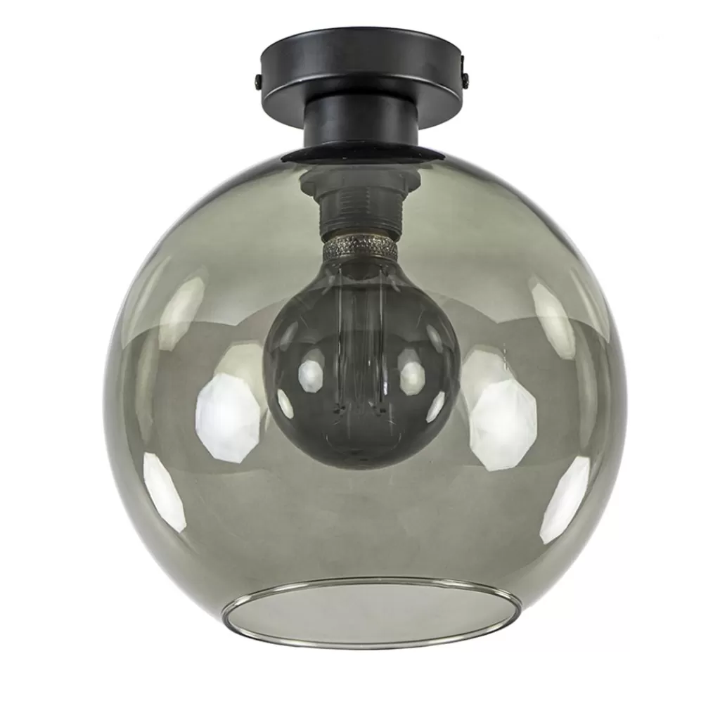 Smoke glazen plafondlamp globe 25 cm>Straluma Best Sale