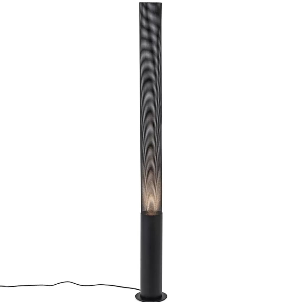 Stoere vloerlamp cilinder zwart met spot>Straluma Clearance