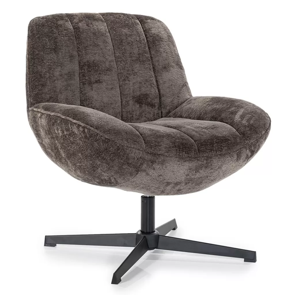 Stoffen fauteuil Derby bruin draaibaar>Straluma Hot