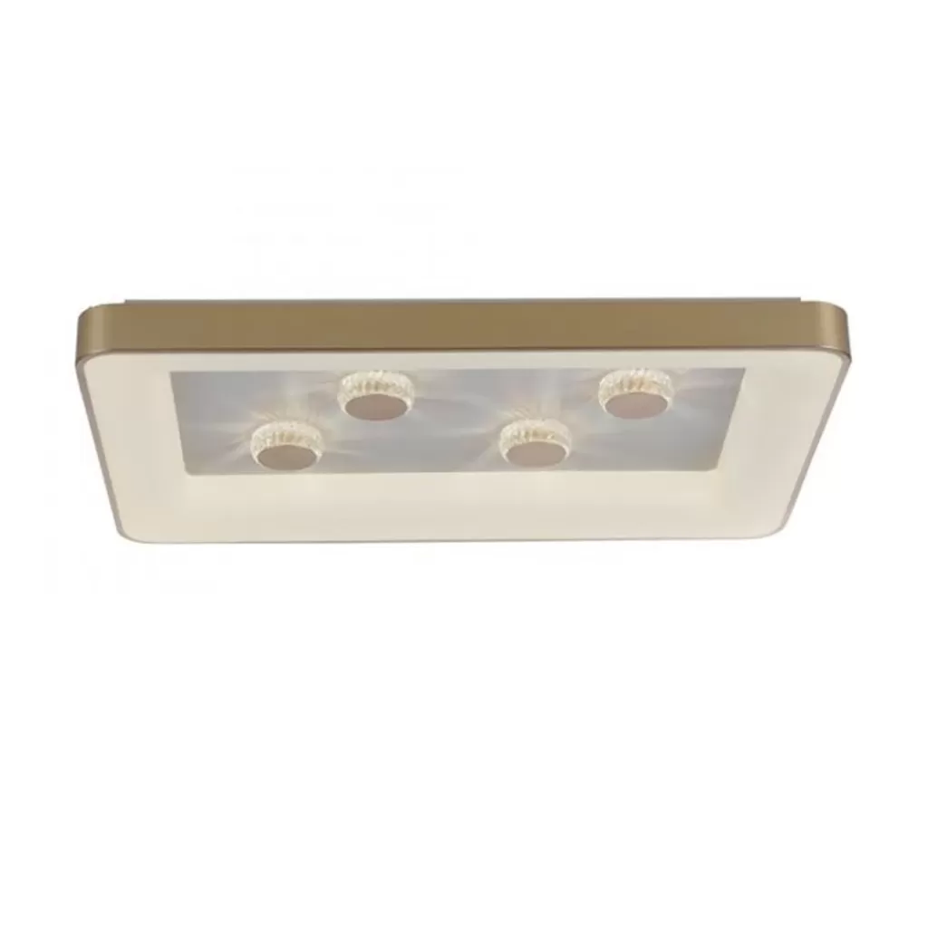 Strak klassieke LED plafondlamp goud met kristaleffect>Straluma Outlet