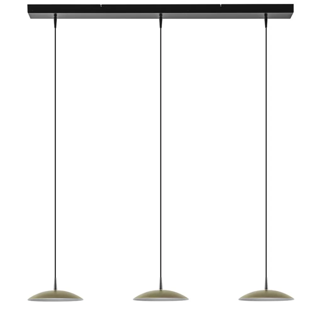 Strakke 3-lichts hanglamp LED mat zwart/mat goud>Straluma Hot