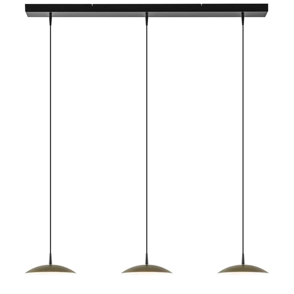 Strakke 3-lichts hanglamp LED mat zwart/mat goud>Straluma Hot