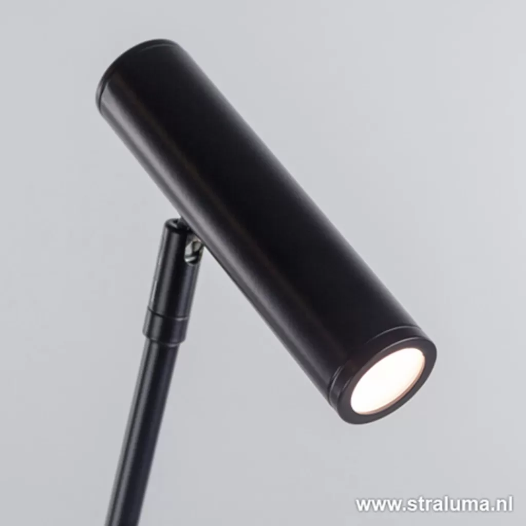 Strakke zwarte design vloerlamp LED>Straluma New