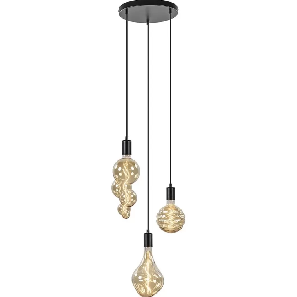 Trendy 3-lichts hanglamp mat zwart exclusief lichtbron>Straluma Best Sale