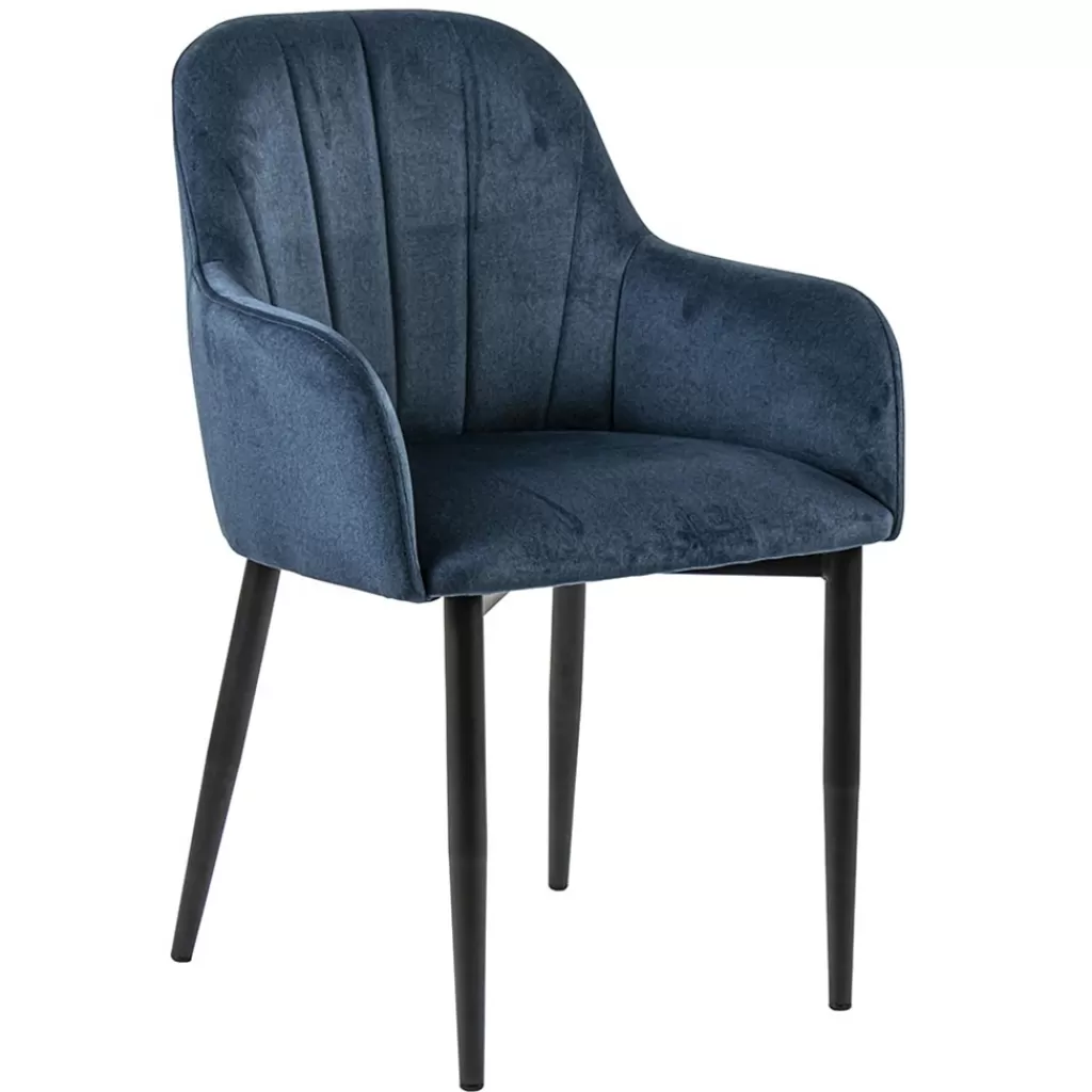 Trendy eetkamerstoel blauw met armleuning>Straluma Cheap