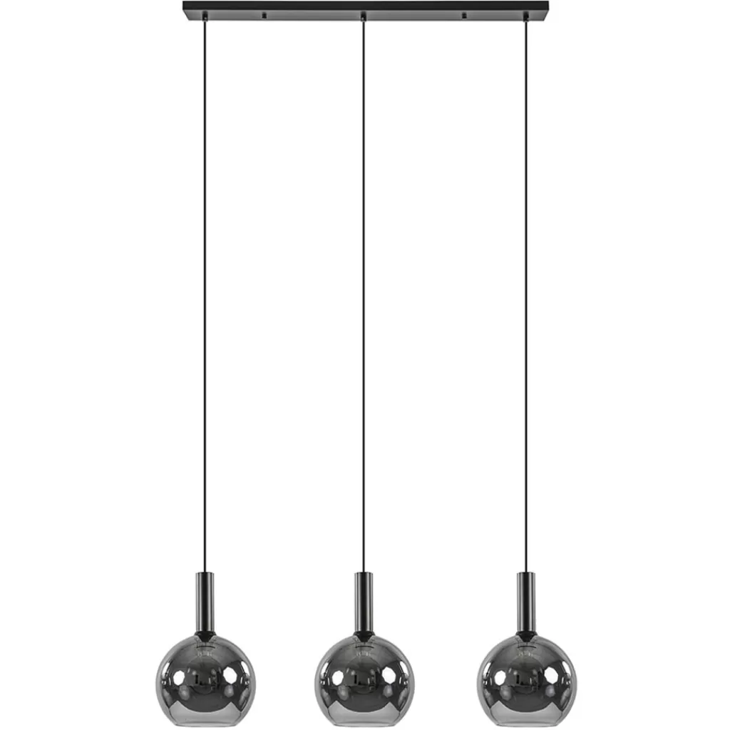 Trendy hanglamp met smoke/titanium glazen bollen>Straluma Clearance