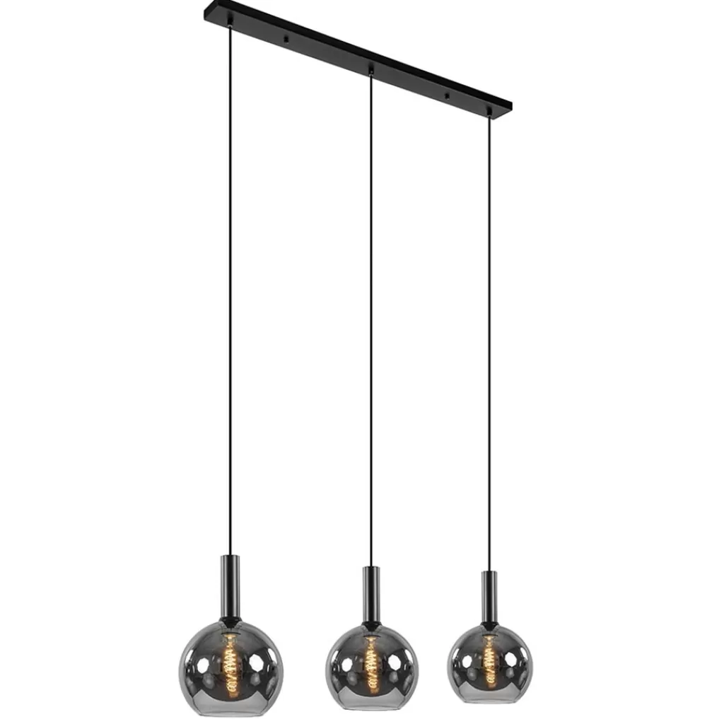 Trendy hanglamp met smoke/titanium glazen bollen>Straluma Clearance