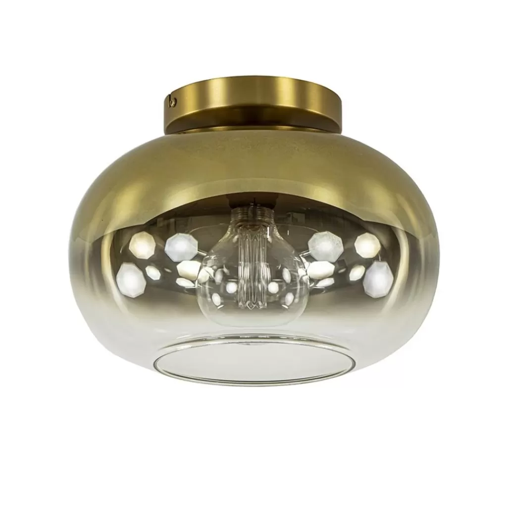 Trendy plafondlamp goud met goud gradiënt glas>Straluma New