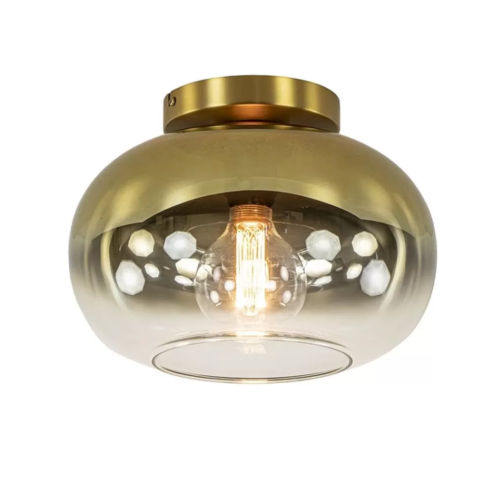 Trendy plafondlamp goud met goud gradiënt glas>Straluma New