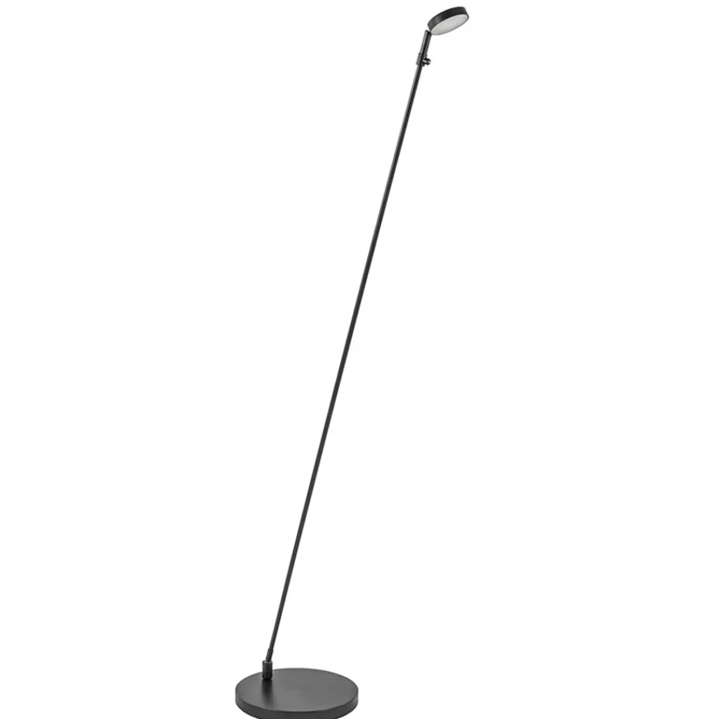 Verstelbare LED leeslamp zwart geborsteld staal dim-to-warm>Straluma New