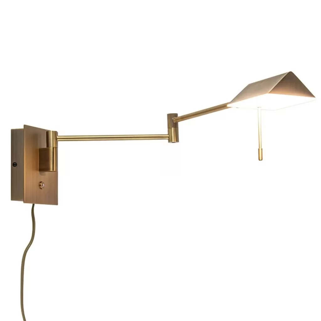 Verstelbare wandlamp brons inclusief LED dim to warm>Straluma Fashion