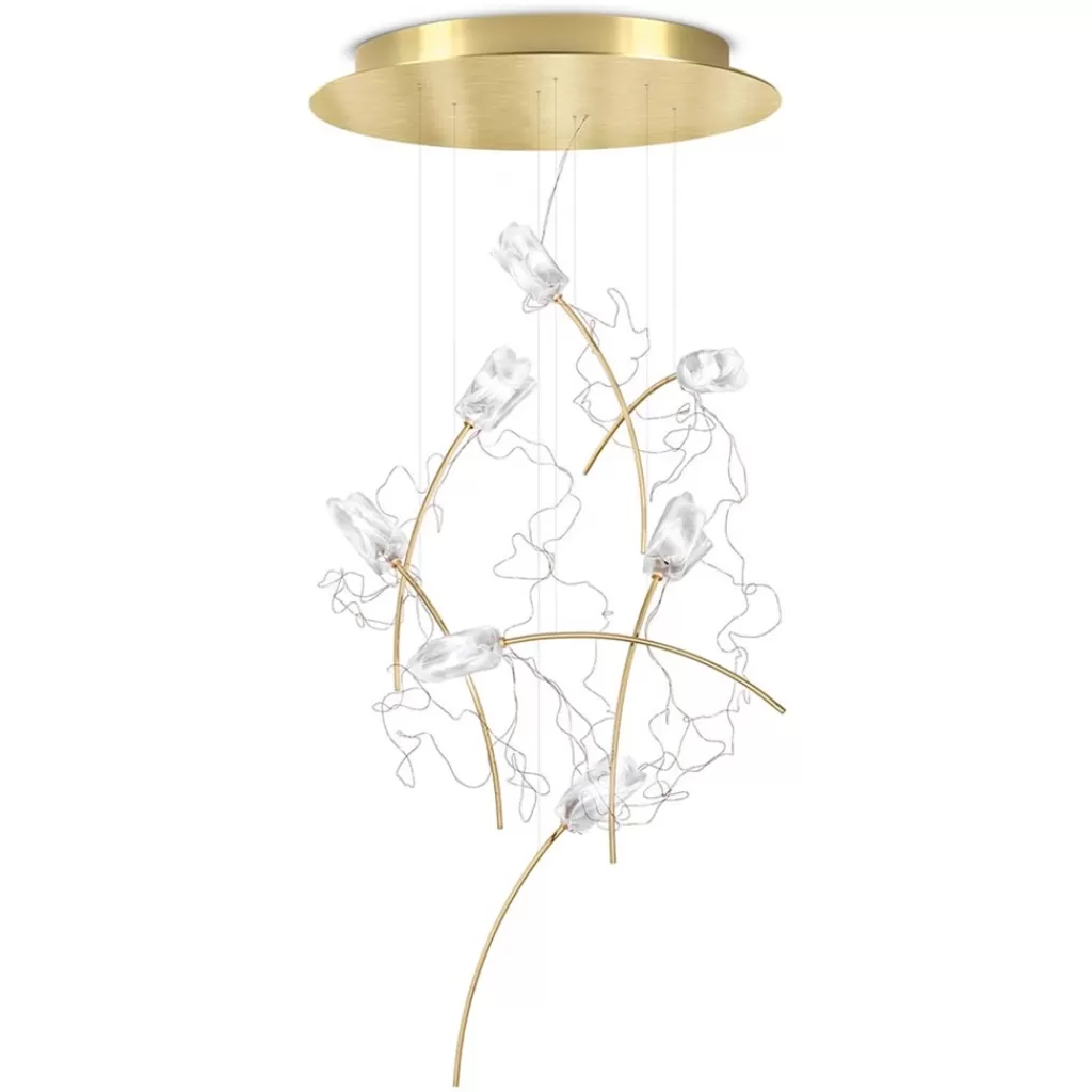 Videlamp Tulip 7L prisma/brass>Straluma Outlet