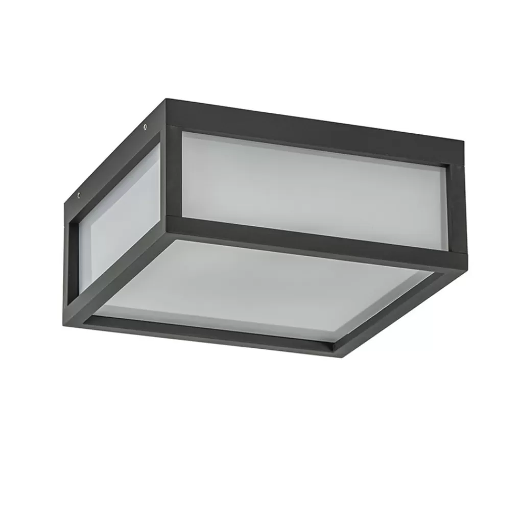 Vierkante buitenlamp dark grey plafond/wand>Straluma Fashion