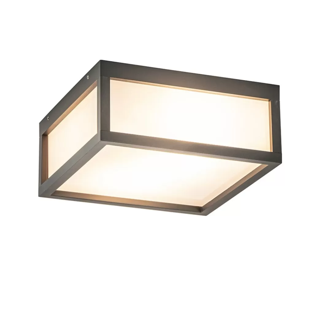 Vierkante buitenlamp dark grey plafond/wand>Straluma Fashion