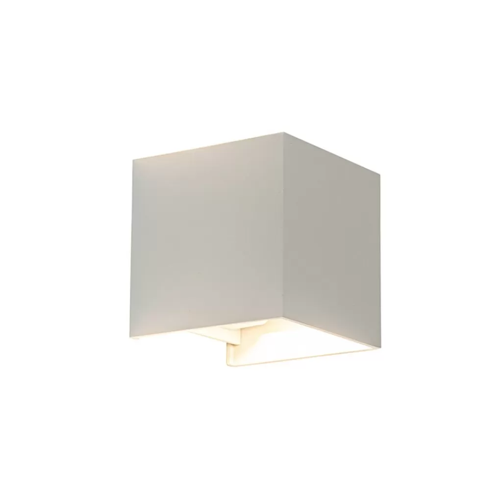 Vierkante buitenlamp wand wit IP54>Straluma Fashion