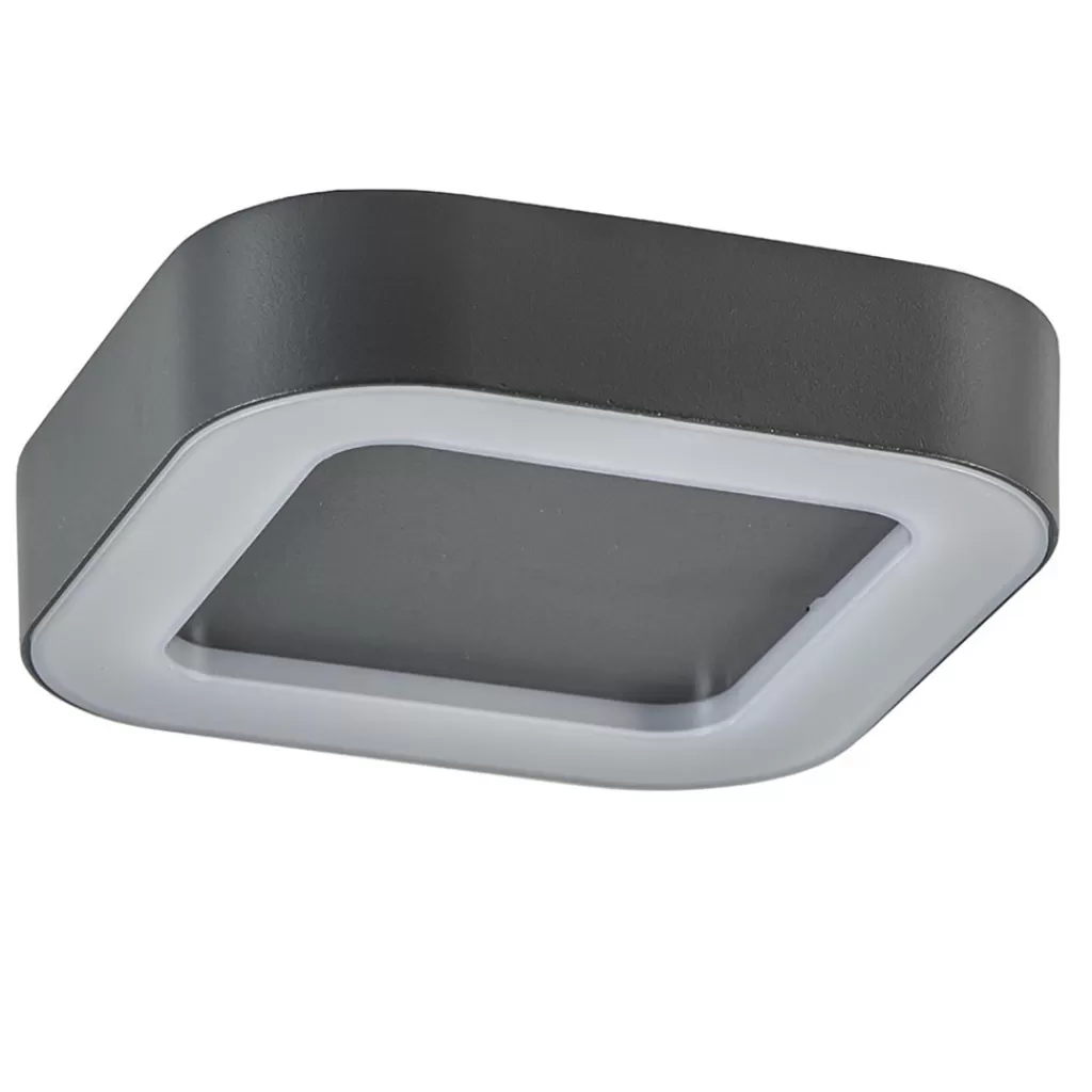 Vierkante LED buitenlamp antraciet IP54>Straluma Outlet