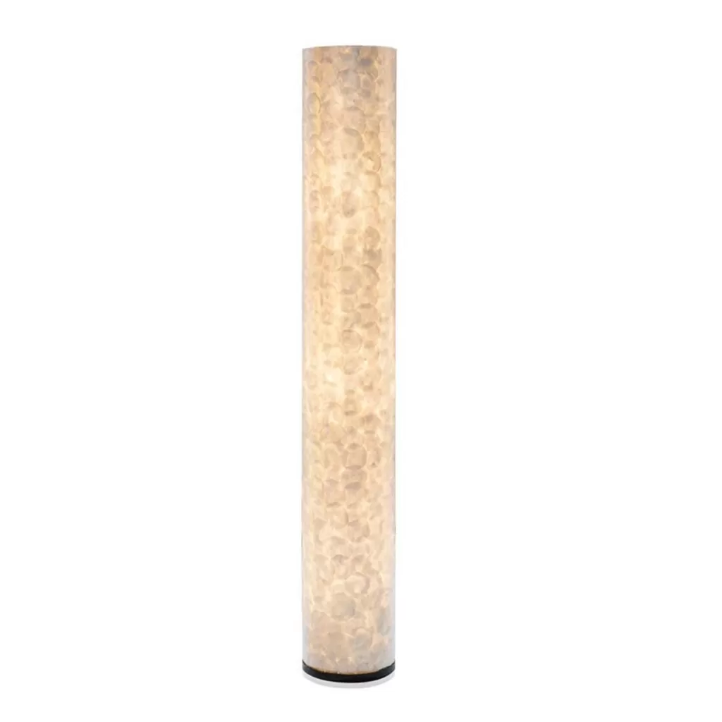 Vloerlamp 150 cm cilinder creme schelpen>Straluma Shop