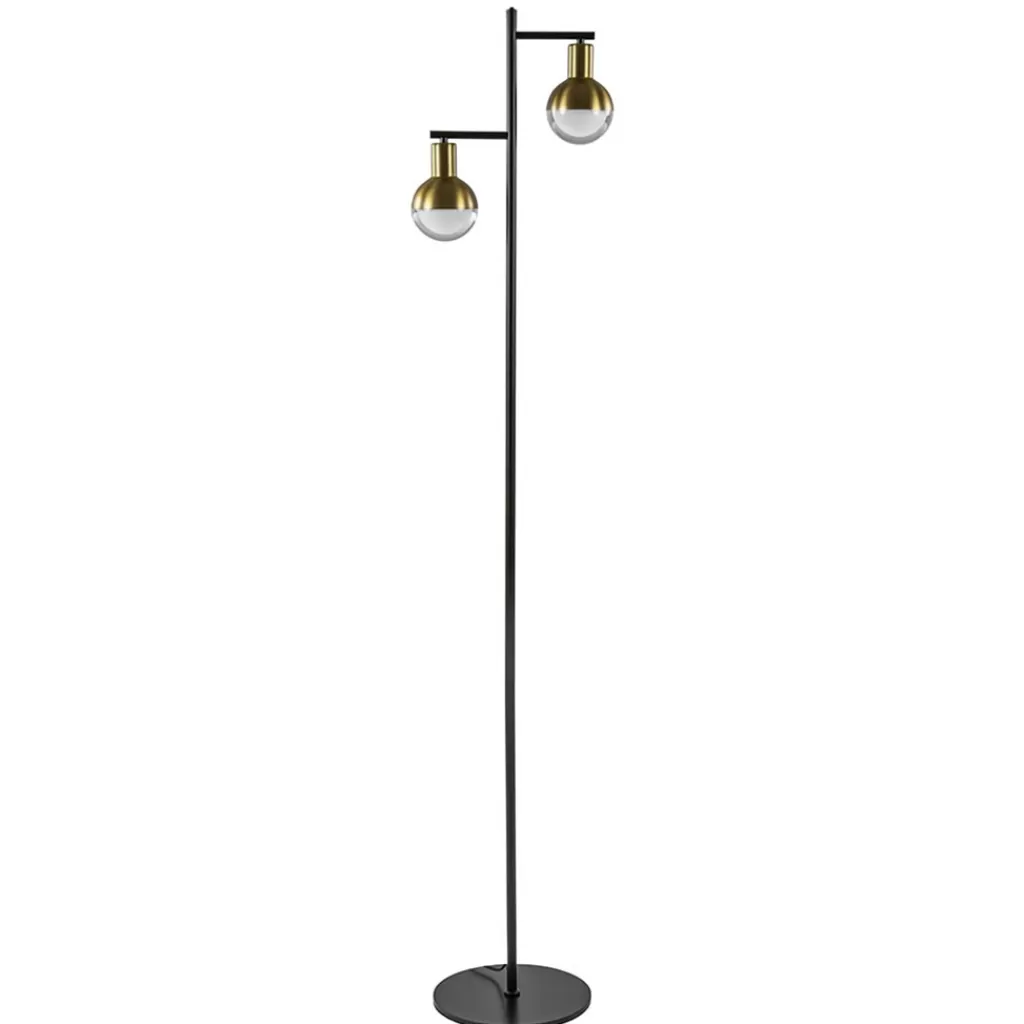 Vloerlamp Drop 2 zwart/matgoud>Straluma New