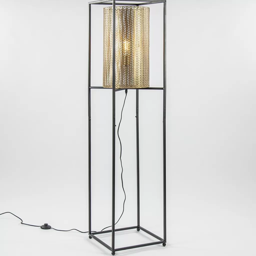 Vloerlamp Frame zwart/goud>Straluma Cheap